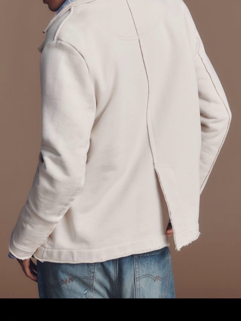 Pilcro Knit Peacoat in White Putty - Picture 4 of 4